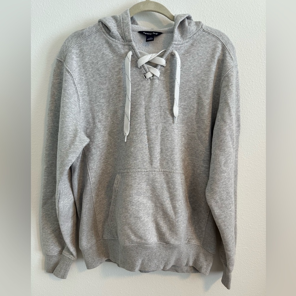 Sport-Tek lace up hoodie. Unisex/men’s. - Picture 1 of 6